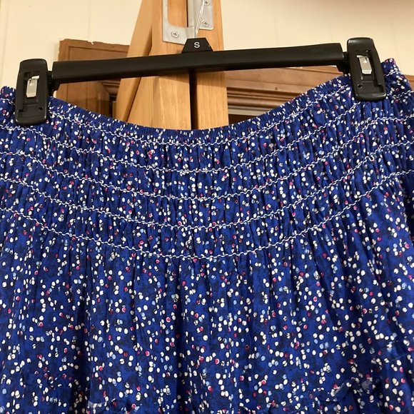 Max Studio Blue Confetti Skirt Sz L - Picture 3 of 3